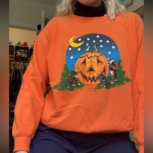 FESTIVE pumpkin crew neck sweatshirt